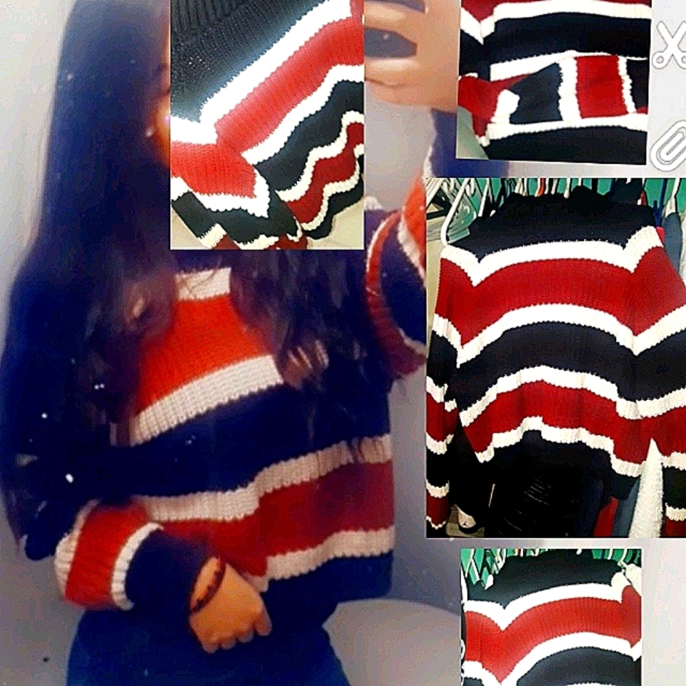 Strips Sweatshirt size small from forever 21